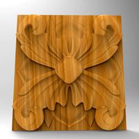 (669) Rosette -3d STL model for CNC