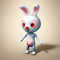 Cartoon rabbit model