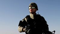 Soldier with weapons