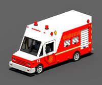 Voxel Fire Rescue Van