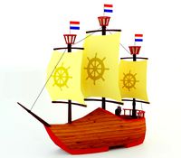Low Poly Netherlands Boat