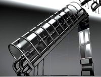 Futuristic Stairs Collection Silver and Basic