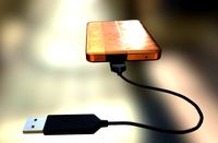 External HDD With USB Cable Rigged Copper Version