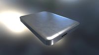 External Hard Drive Low Poly Aluminium Version