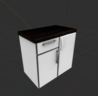 Cabinet with integrated freezer