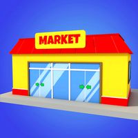 market cartoon low poly