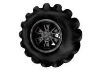 Off-road wheel with suspension