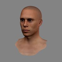 Realistic Human Head With Texture