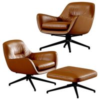 Leather Armchair Jensen by Minotti