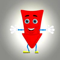 cartoon arrow 2 down