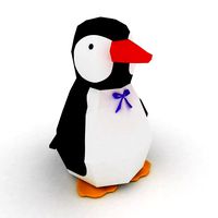 Funny Little Penguin Cartoon Character