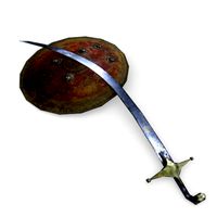 Low Poly Arabian Sword and Shield