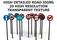 high detailed road signs pack