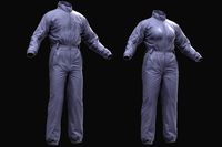 1 Jumpsuit - Male/Female - Rigged Humanoid Skeleton