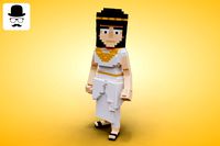 Voxel Female Slave Character - 3D Lowpoly Model