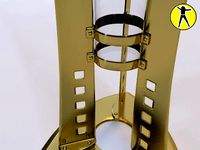 Art Nouveau metal&glass Vase