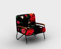 Scandinavian style upholstered armchair