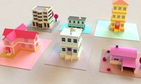 Low poly houses