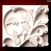 (628) Decor Element -3d STL model for CNC