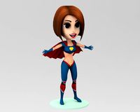 super hero cartoon woman