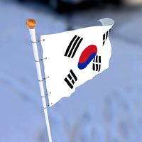 Flag South Korea animated