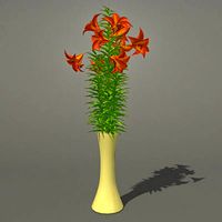 Bouquet lilium 3ds