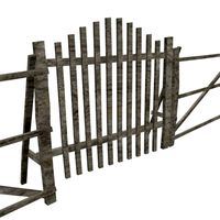 Wooden gate and fence