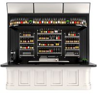Bar set 01 part 04 bar counter and drinks and shelves corona-vray