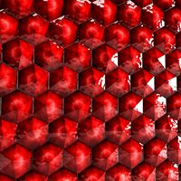Ruby ceramic tile hexagon pyramid