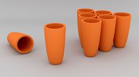 Terra Cotta Planter Tall Curved