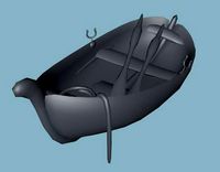 Low Poly Medieval Fishing Boat