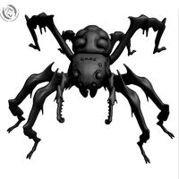 Monstrous spider black widow
