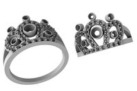 ring crown with stones
