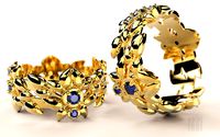 gold ring with stones