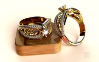 gold ring with stones