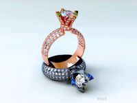 gold ring with diamonds