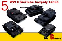 5 German lowpoly tanks