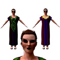 realistic female with clothing arabic faracha