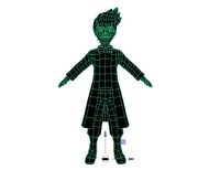 cartoon doctor character with rigged