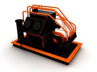 Lowpoly oil equipment object