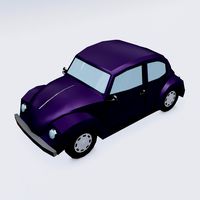 Low Poly Cartoon Car