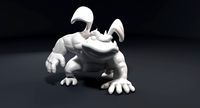 Funny athletic gargoyle