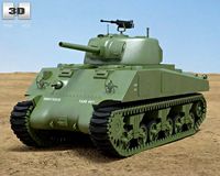 M4A2 Sherman 3D Model
