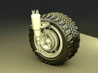 Car wheel engine