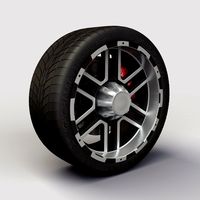 Wheel Alloy Ion 179 rims and tyre 3D Model