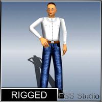 Human Very Low Poly Rigged
