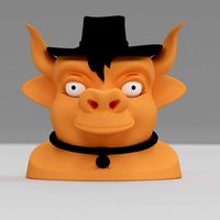 cartoon cow head