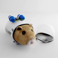 Cartoon Space Hamster Astronaut Toy