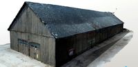 Abandoned Wooden Hangar Scan