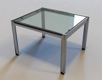 Chrome Lamp Table 3D Model